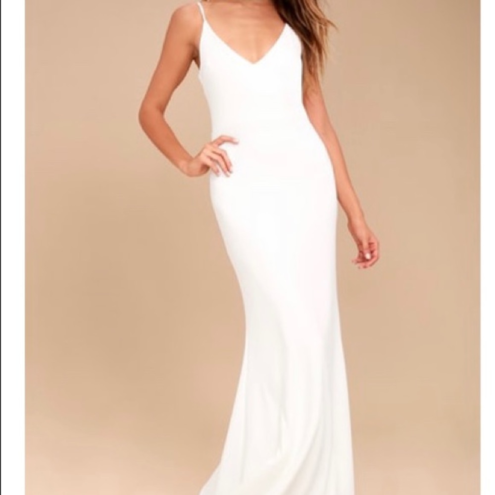 White maxi dress